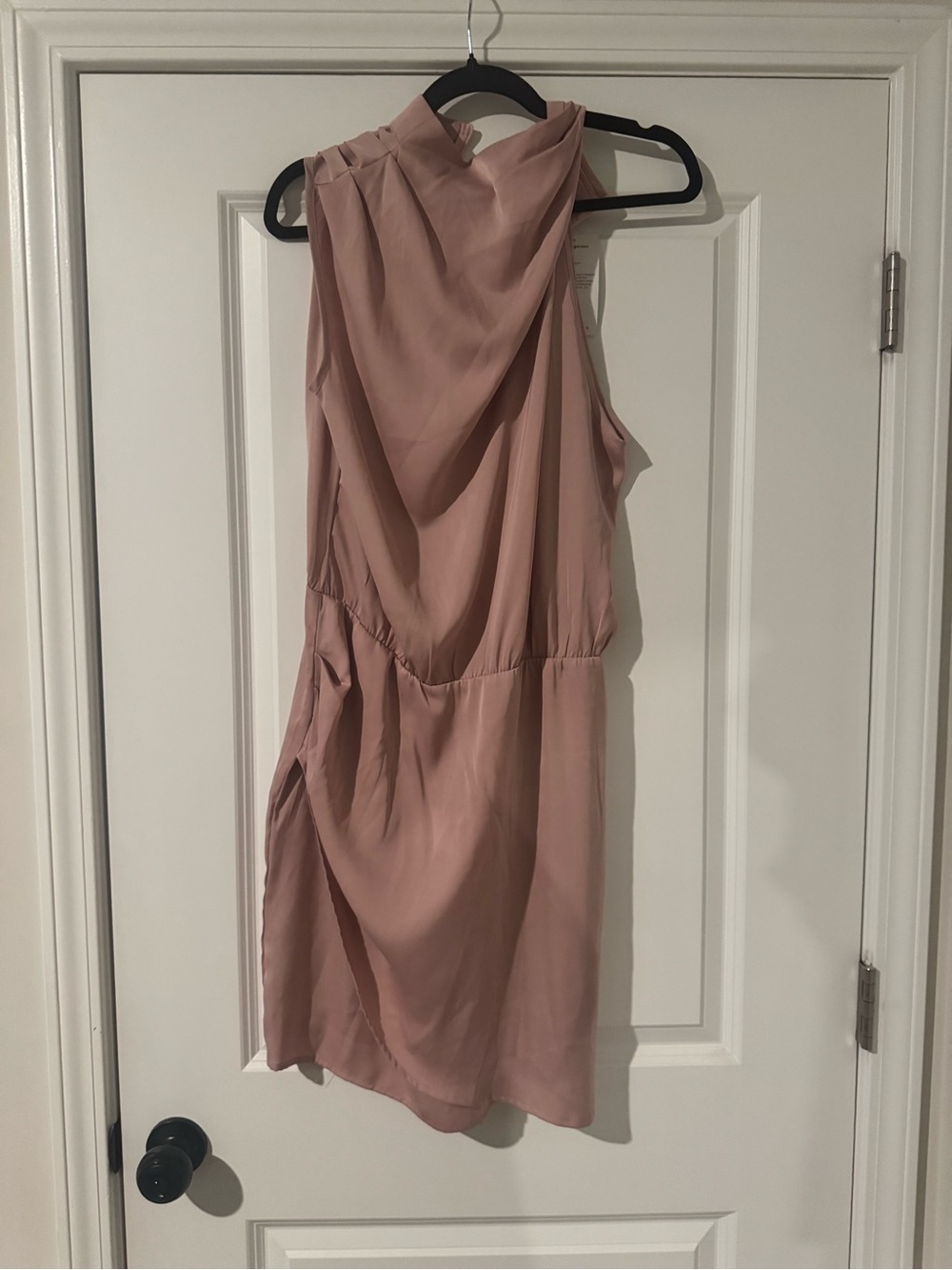Asymmetrical One-Shoulder Dress in Dusty Rose